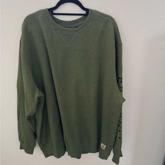 Carhartt Men's Olive Crewneck Sweater - Picture 1 of 5
